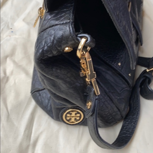 Tory Burch 797 Medium Satchel, black, EUC - Picture 6 of 6